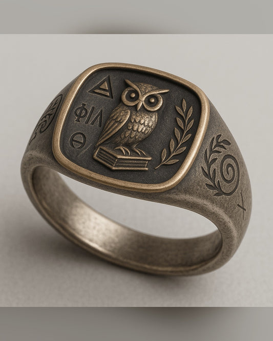 Anello Il Saggio — Chevalier Argento o Bronzo Uomo | Made in Italy
