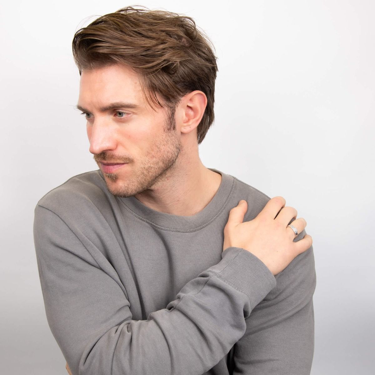 Anello Fascia Celtica Semplice in Argento Uomo - BDG Accessories