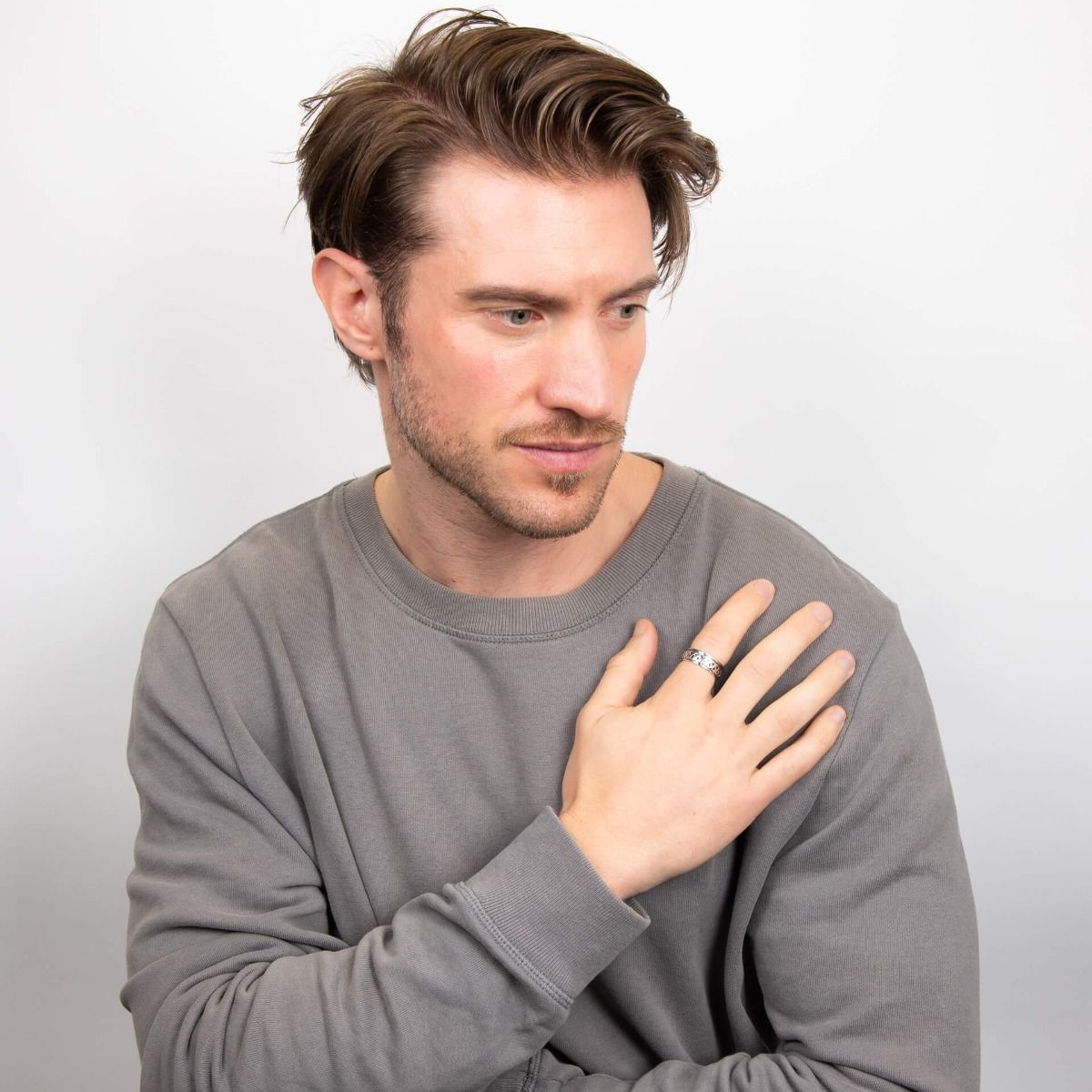 Anello Fascia Celtico in Argento Uomo Elegante - BDG Accessories