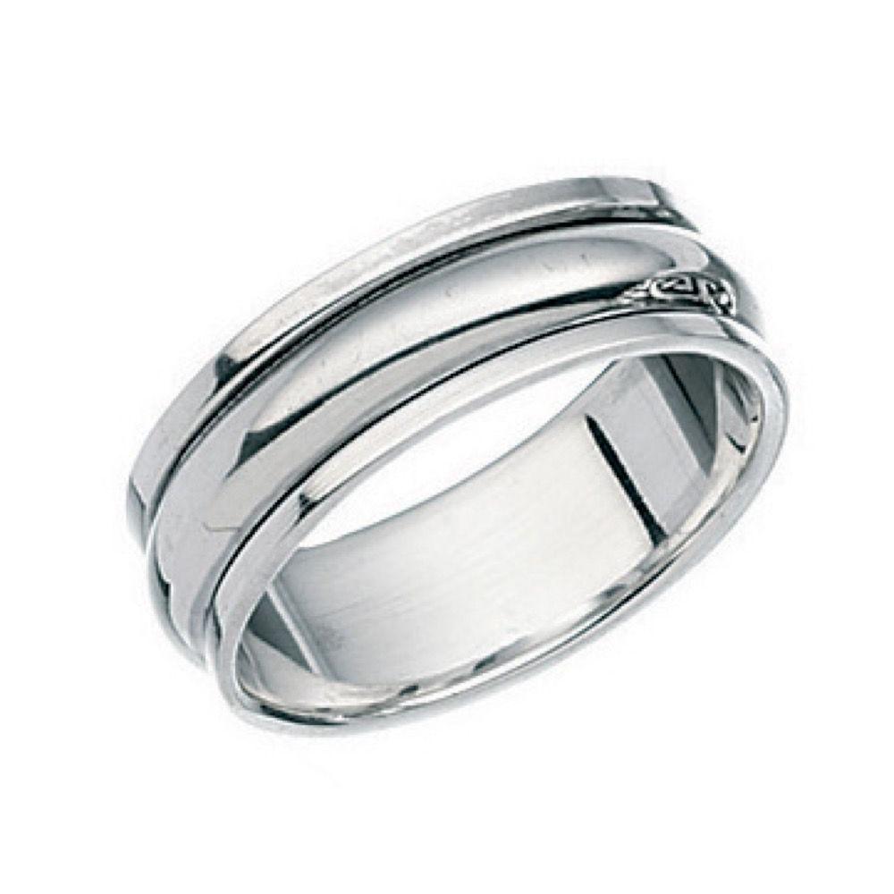 Anello fascia spin uomo in acciaio lucido con design moderno firmato BDG