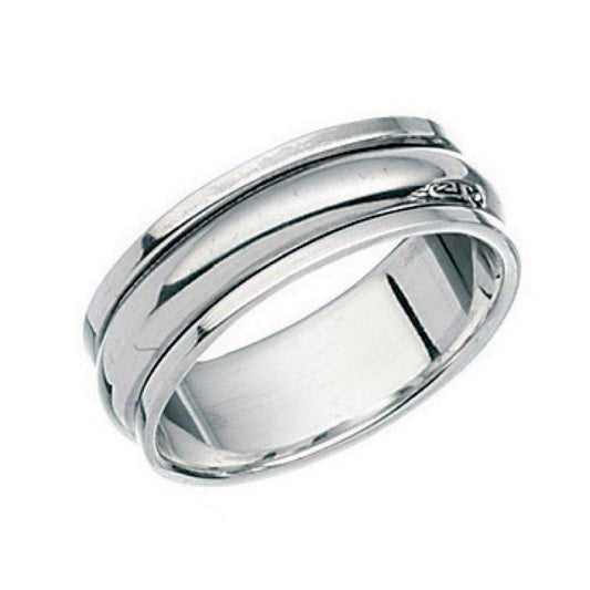 Anello Fascia Spin Uomo In Argento Design Moderno - BDG Accessories