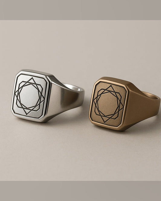 Anello Il Compasso — Argento 925 o Bronzo Uomo | Made in Italy - BDG Accessories