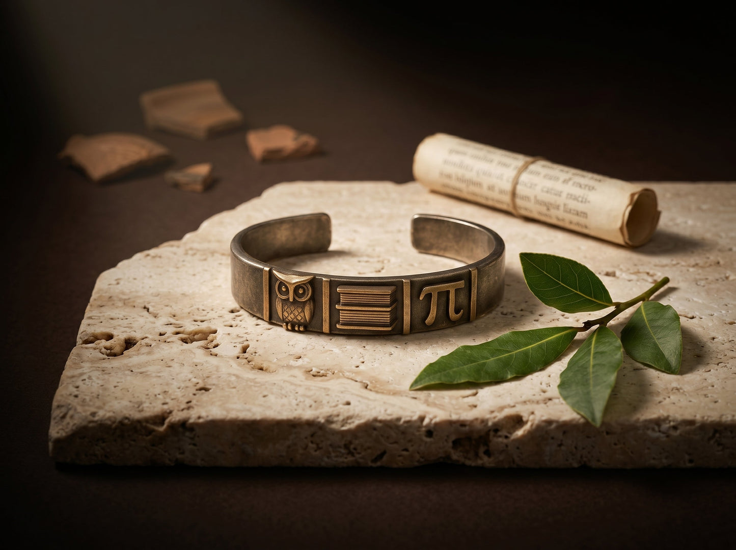 Bracciale Il Saggio Viaggiatore, Bracciale in Bronzo o in argento invecchiato - BDG Accessories