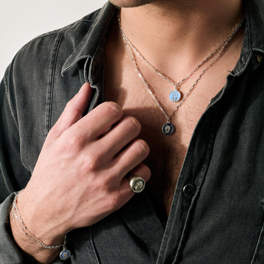 Collana Argento Smalto Dolce Vita Anni 50 Vintage BDG Accessories