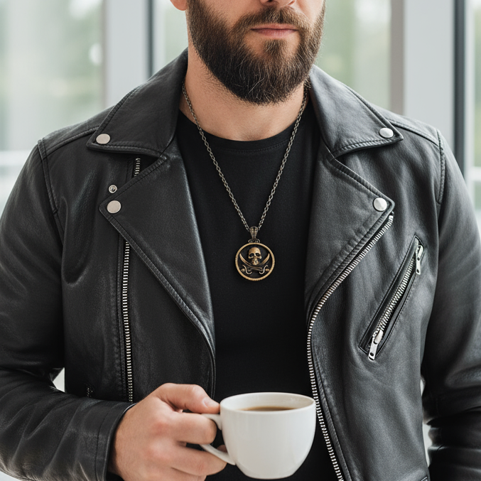 Collana In Argento e Bronzo Black Sails Pirati