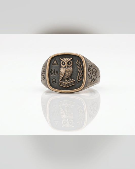 Anello Il Saggio — Chevalier Argento o Bronzo Uomo | Made in Italy