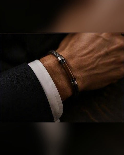 Bracciale Il Tessuto — Argento 925 Uomo | Made in Italy