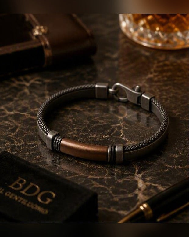 Bracciale Il Tessuto — Argento 925 Uomo | Made in Italy
