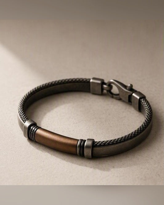 Bracciale Il Tessuto — Argento 925 Uomo | Made in Italy