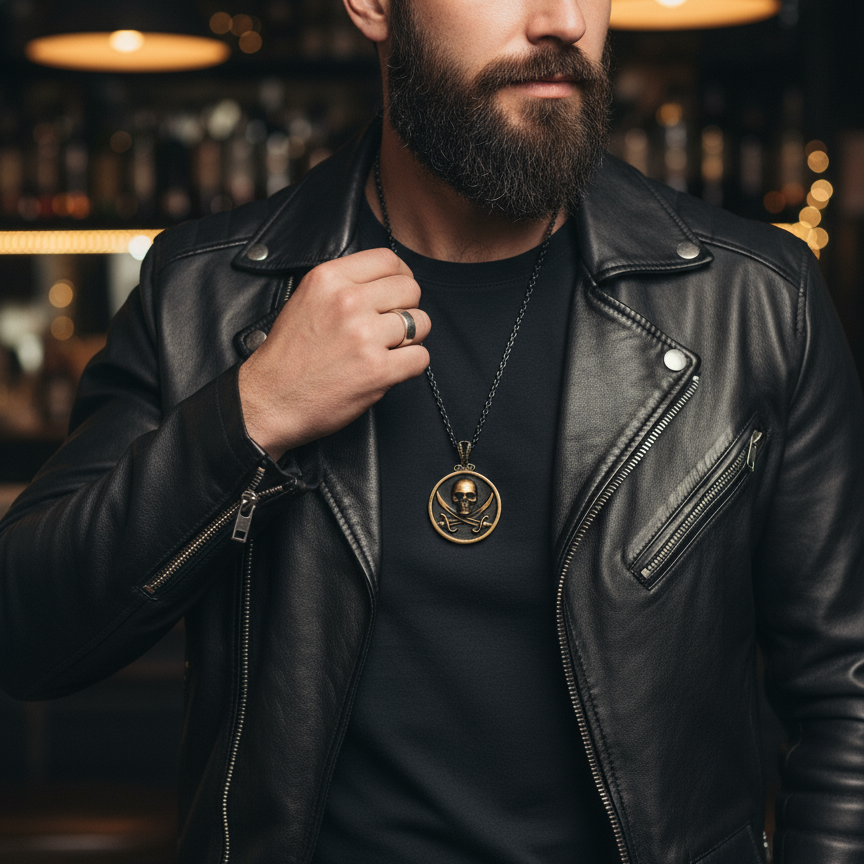 Collana In Argento e Bronzo Black Sails Pirati