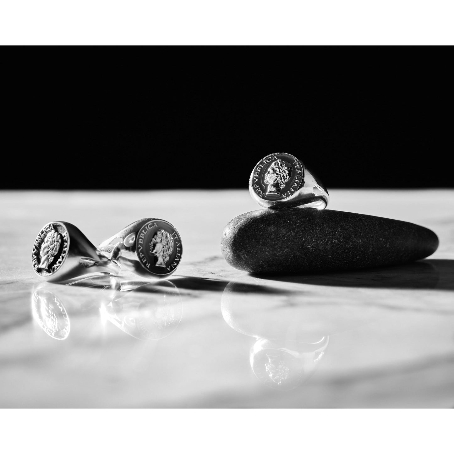 Anello Chevalier Lira Coin Dolce Vita