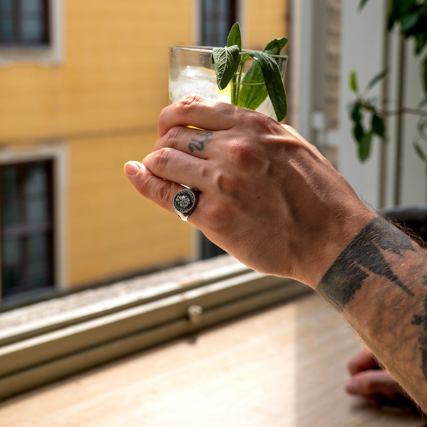 Anello Chevalier Argento Smalto Dolce Vita Anni 50 Vintage - BDG Accessories