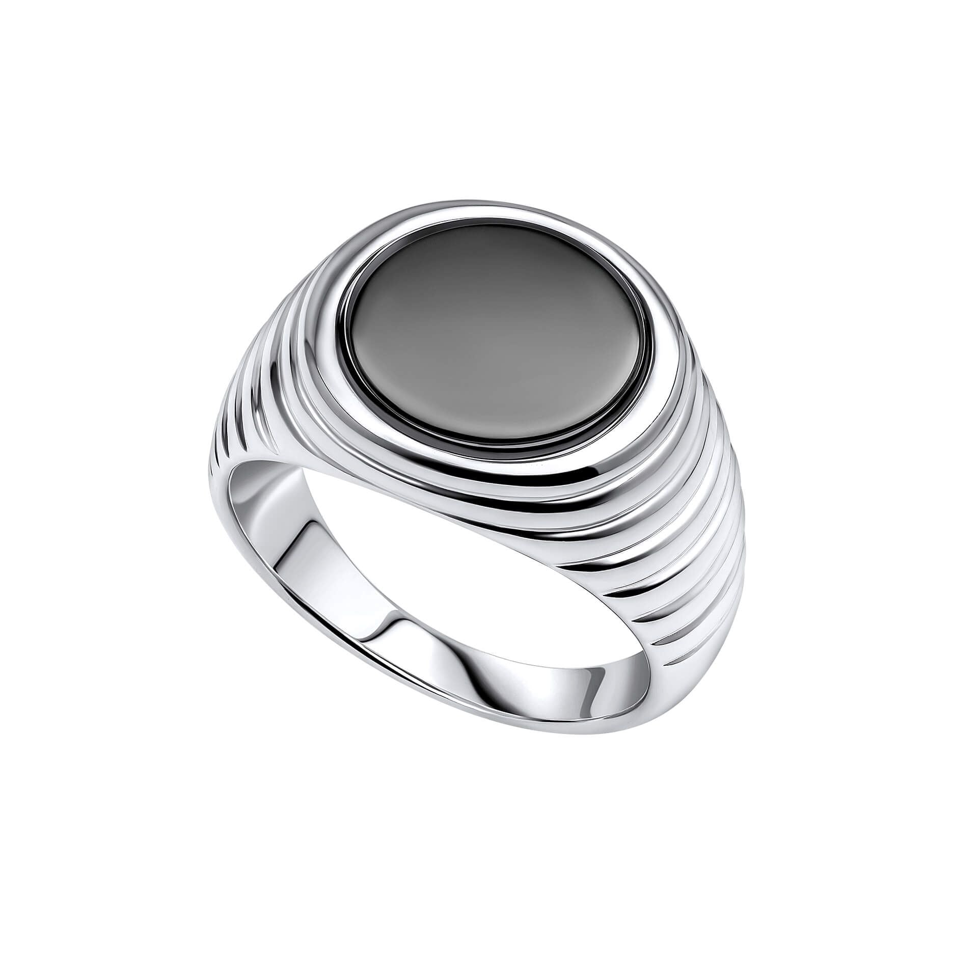 Anello Con Sigillo Onice In Argento Uomo - BDG Accessories