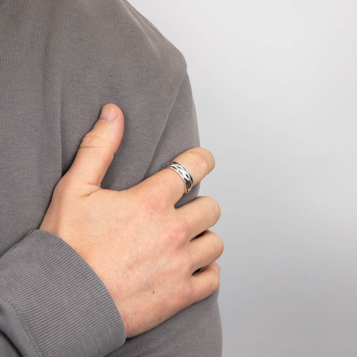 Anello Fascia Celtica in Argento Uomo - BDG Accessories