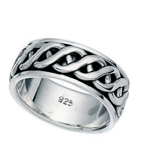 Anello Fascia Celtico in Argento Uomo Elegante - BDG Accessories