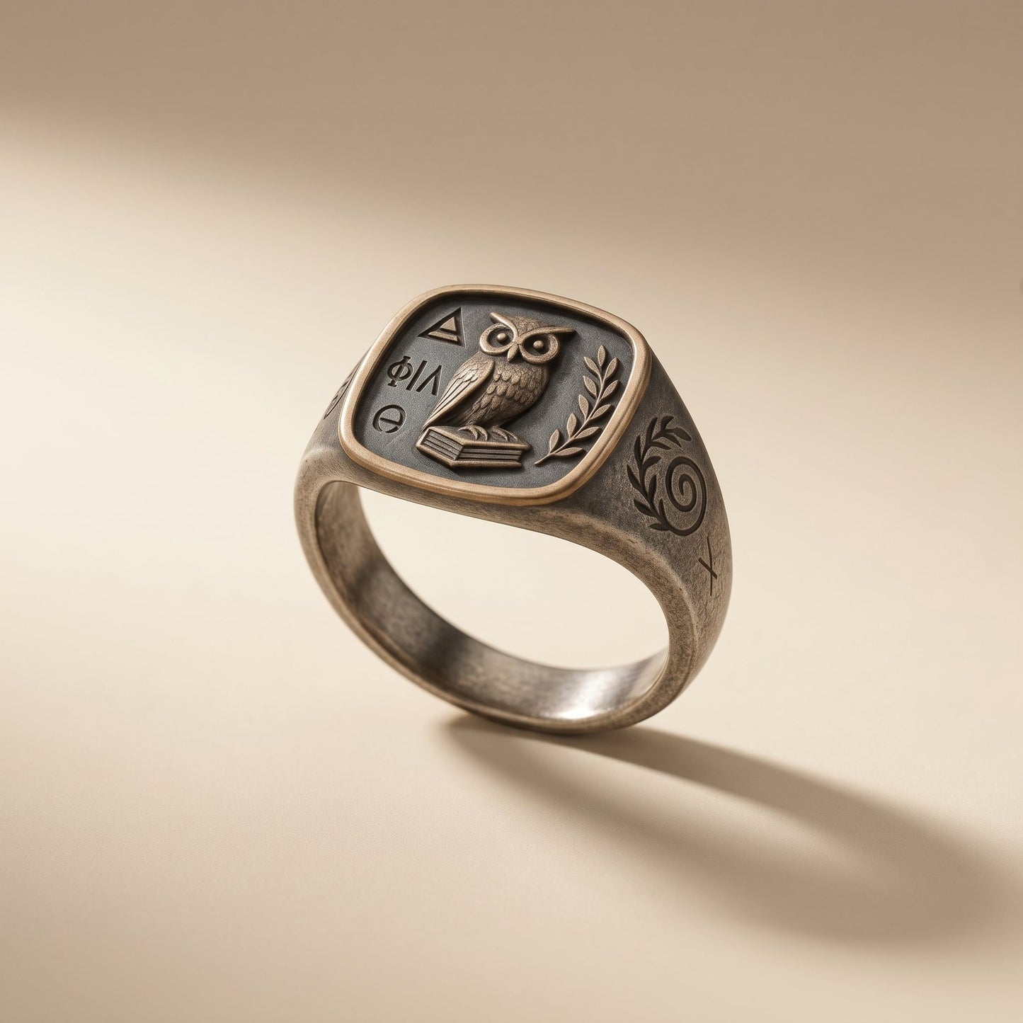 Anello il Saggio Esploratore, uno chevalier in argento per chi ama viaggiare in mete antiche - BDG Accessories