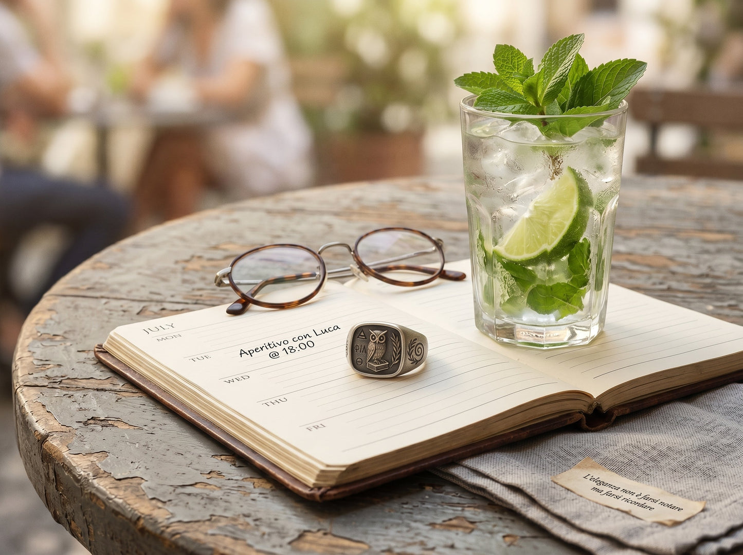 Anello il Saggio Esploratore, uno chevalier in argento per chi ama viaggiare in mete antiche - BDG Accessories