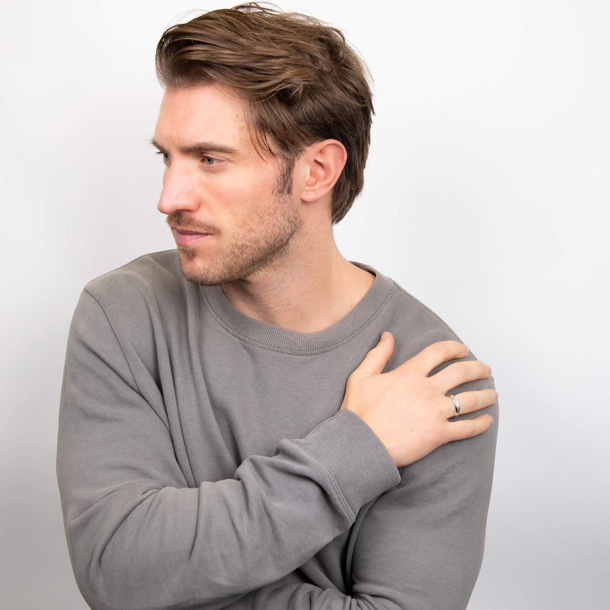 Anello In Argento Ossidato Uomo Elegante - BDG Accessories