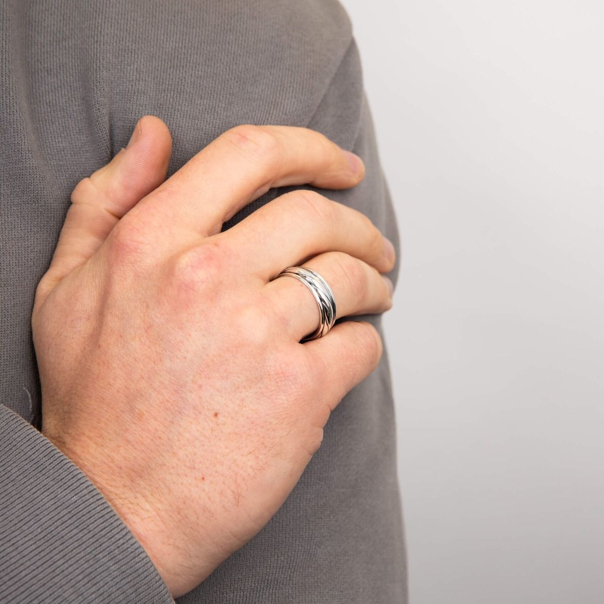 Anello Spinner Design in Argento Moderno - BDG Accessories