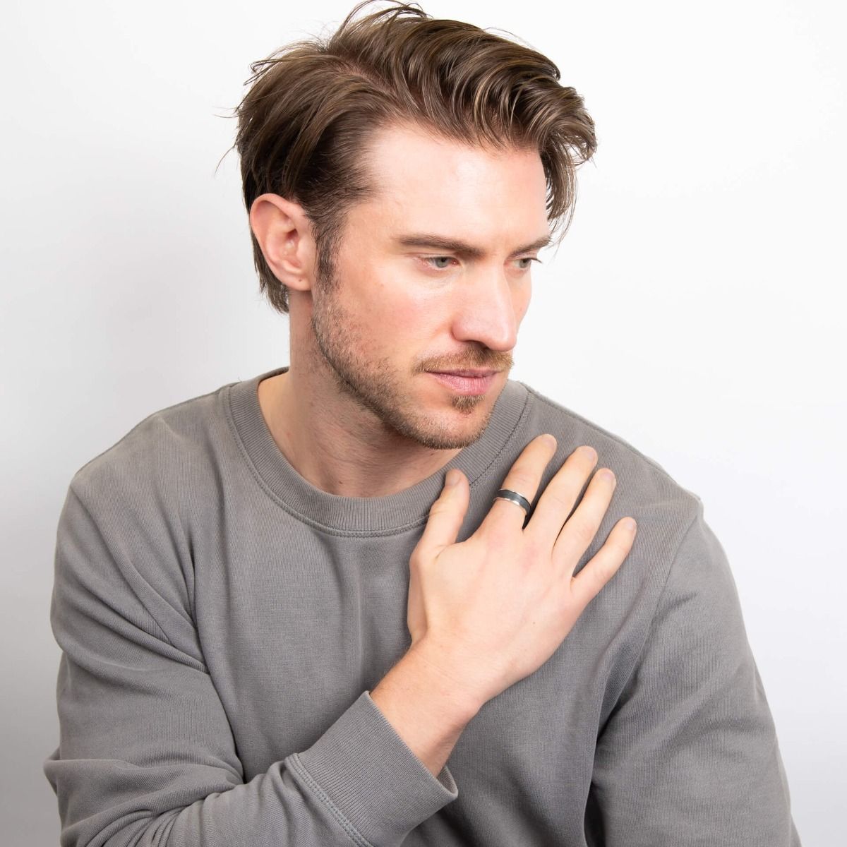 BDG Accessories Anello Argento Design Spazzolato Elegante - BDG Accessories