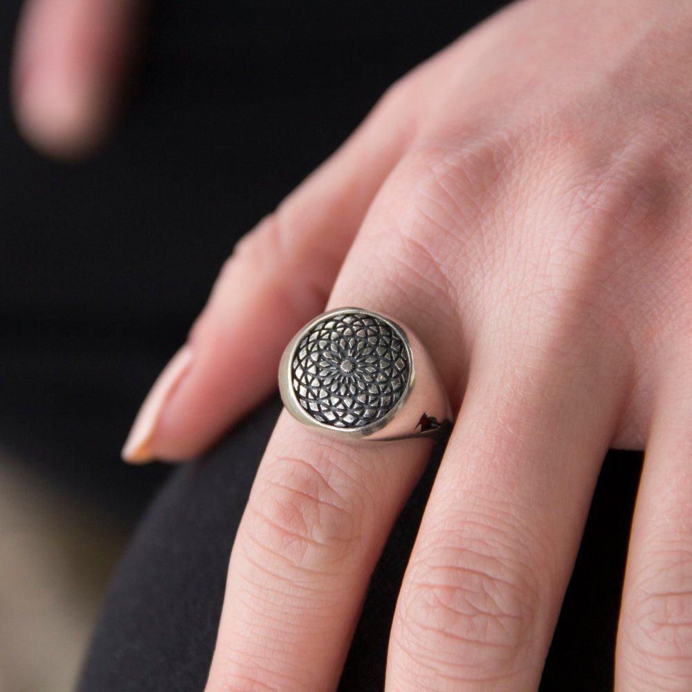 BDG Accessories Anello Chevalier Mandala Design Unico - BDG Accessories