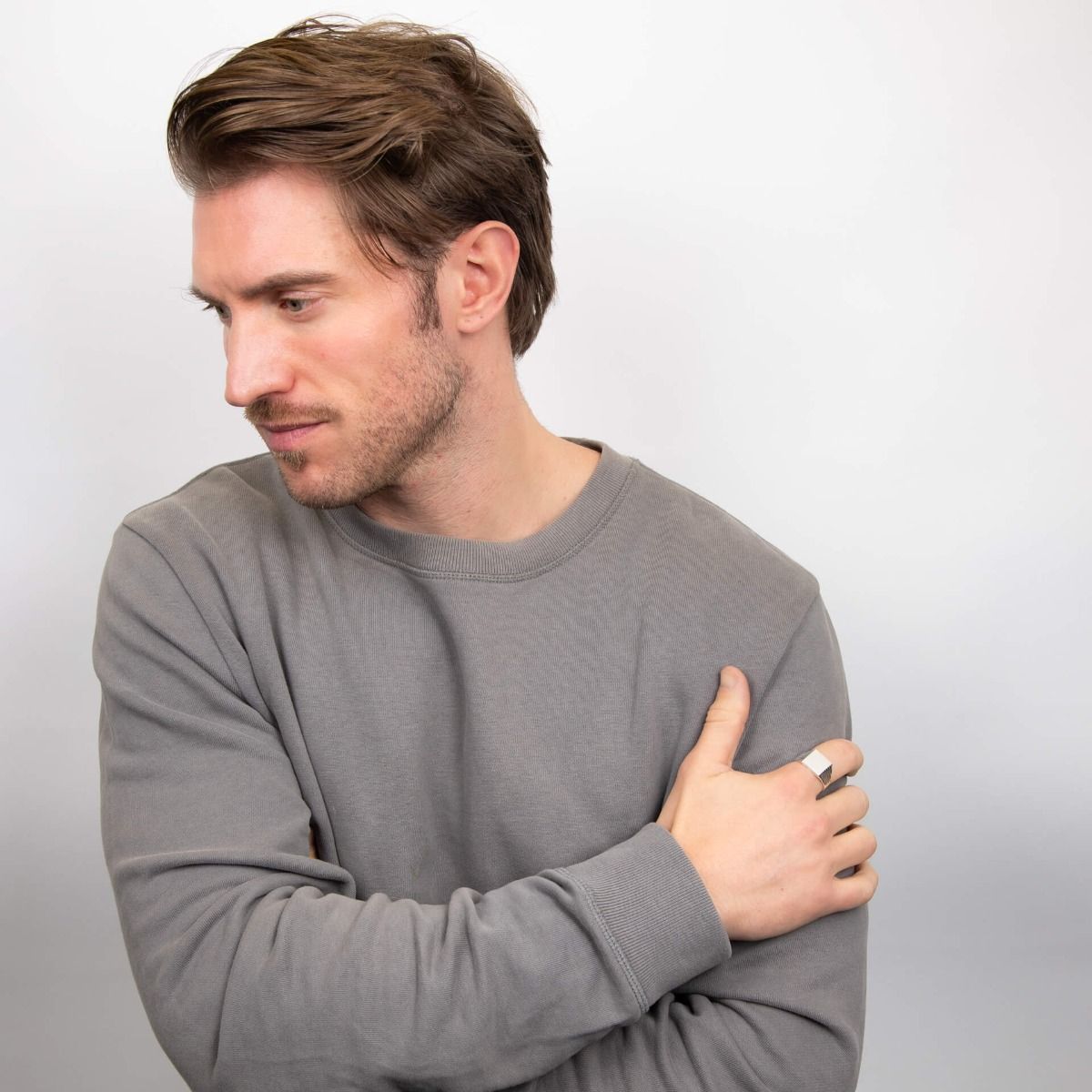 BDG Accessories Anello Con Sigillo Quadrato In Argento Uomo - BDG Accessories