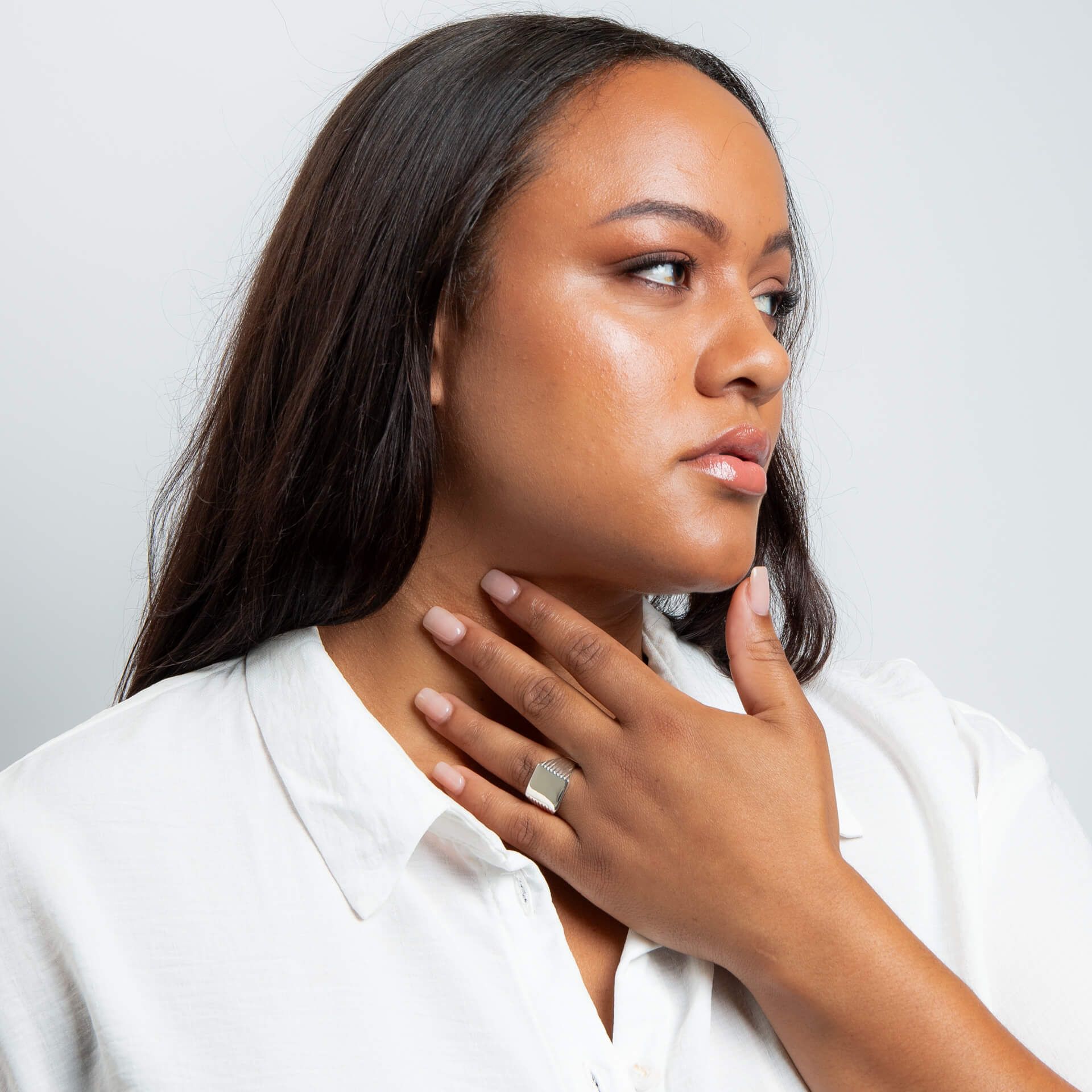 BDG Accessories Anello Con Sigillo Quadrato In Argento Uomo - BDG Accessories