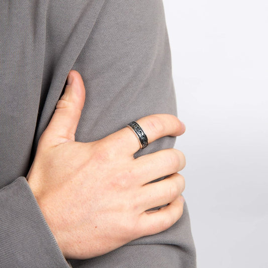 BDG Accessories Anello In Argento Design Catena Uomo - BDG Accessories