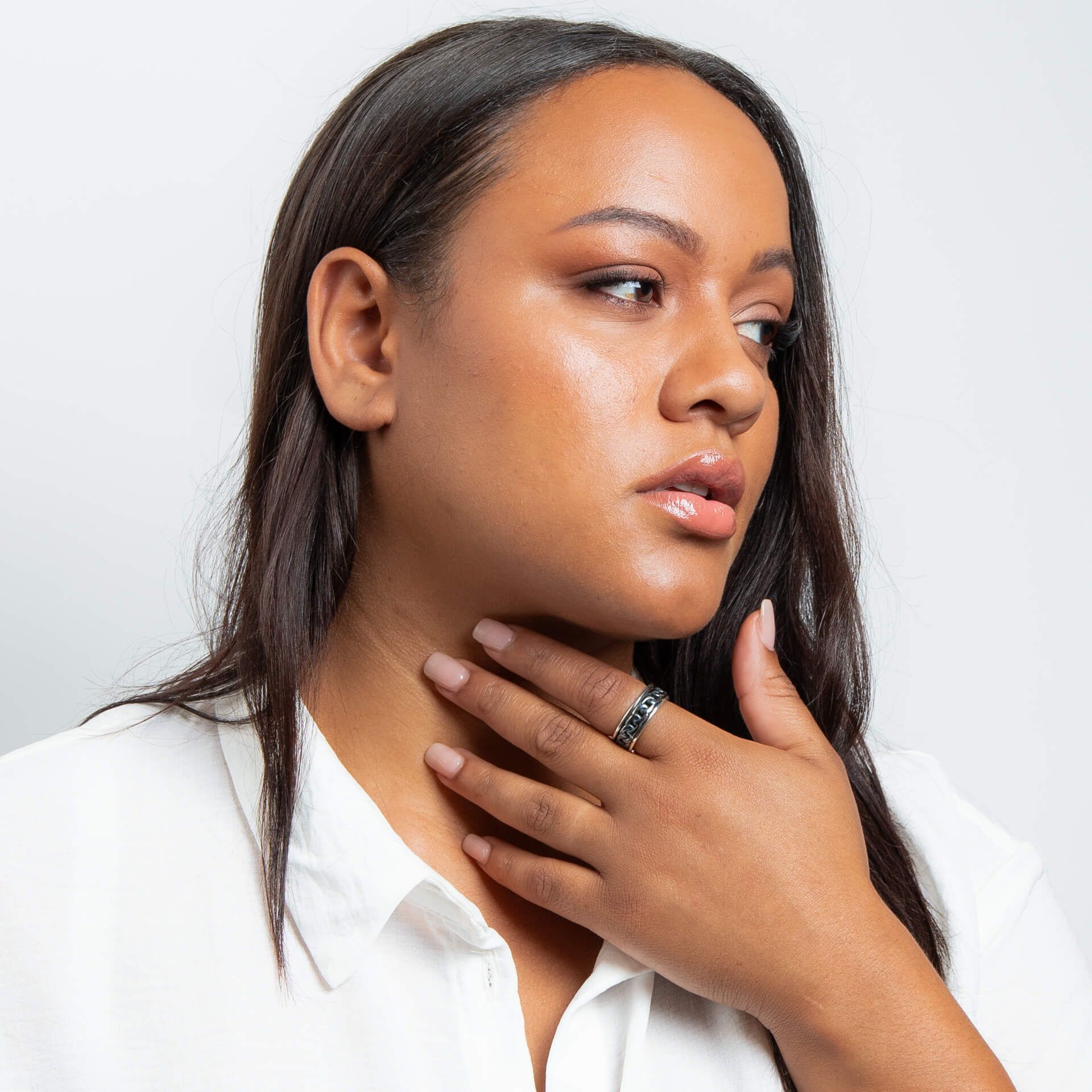 BDG Accessories Anello In Argento Design Catena Uomo - BDG Accessories