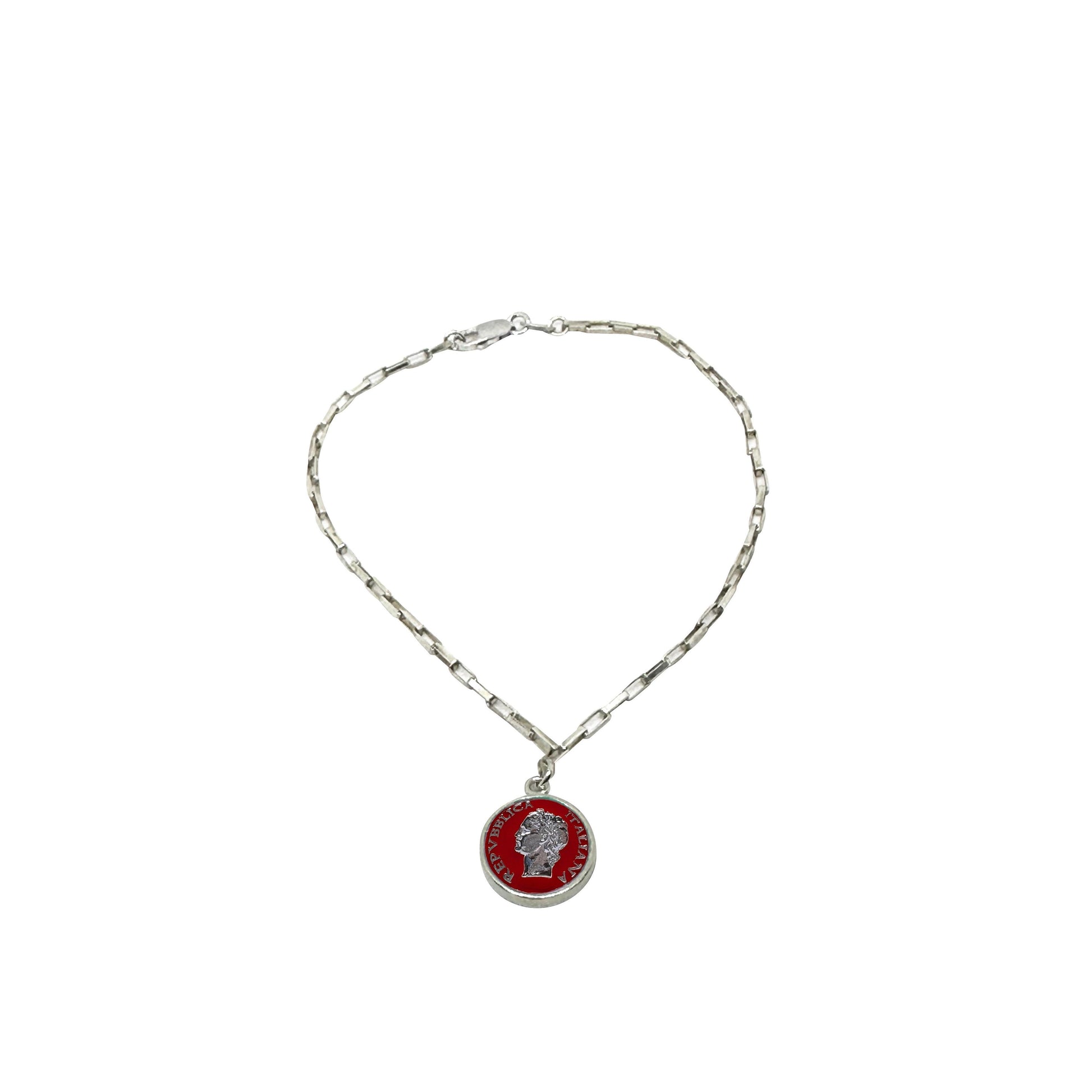 Bracciale Argento Smalto Dolce Vita Anni 50 Vintage, Made in Italy