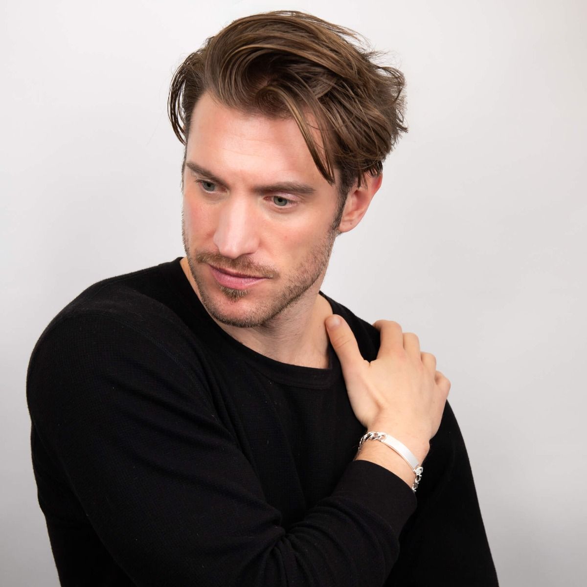 BDG Accessories Bracciale ID Bar Uomo Argento Elegante - BDG Accessories