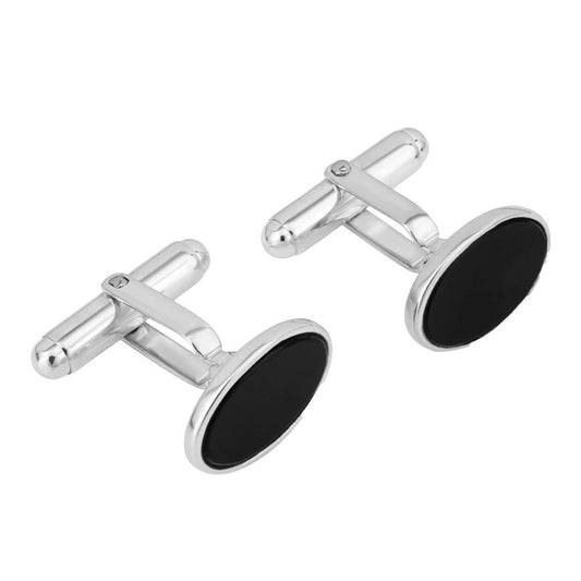 BDG Accessories Gemelli In Argento Da Uomo Con Onice Eleganti - BDG Accessories