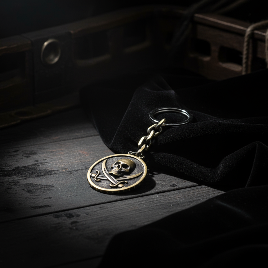 Portachiavi In Argento Black Sails BDG Accessories