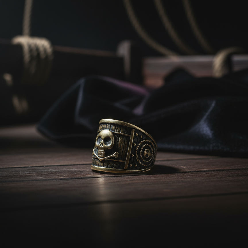 Anello Uomo Argento Black Sails: Accessorio da Pirata. BDG Accessories Anelli Pirates