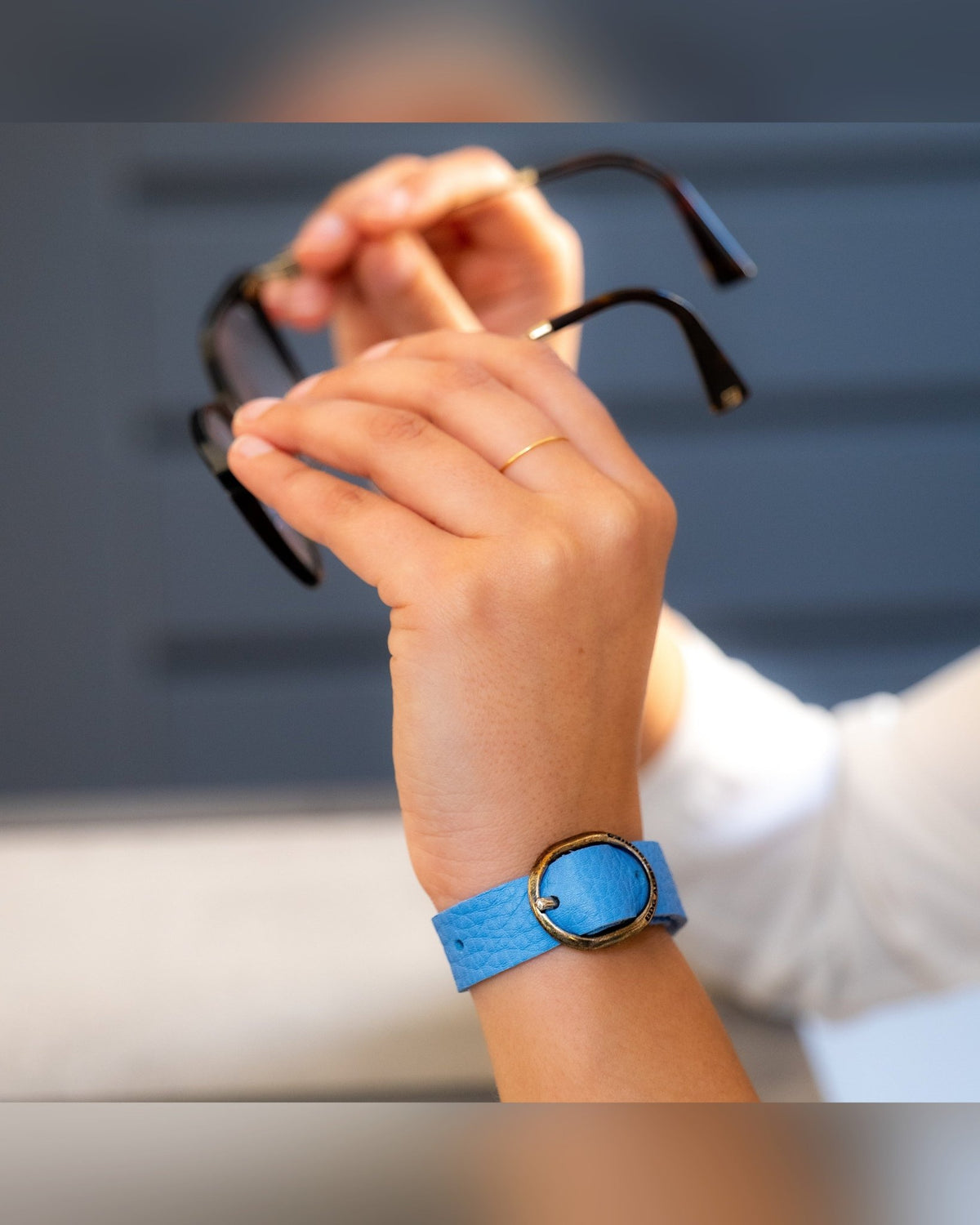 Bracciale Ellipse Elegante Rosso E Celeste | Made in Italy - BDG Accessories
