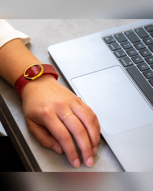 Bracciale Ellipse Elegante Rosso E Celeste | Made in Italy - BDG Accessories
