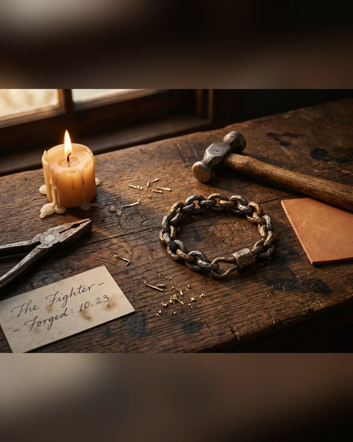 Bracciale Il Combattente — Argento e Bronzo Invecchiato Uomo | Made in Italy - BDG Accessories