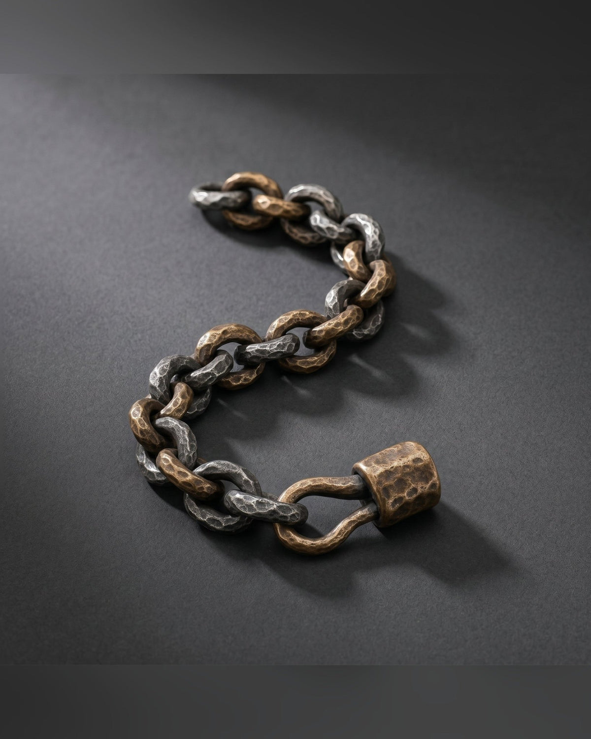 Bracciale Il Combattente — Argento e Bronzo Invecchiato Uomo | Made in Italy - BDG Accessories