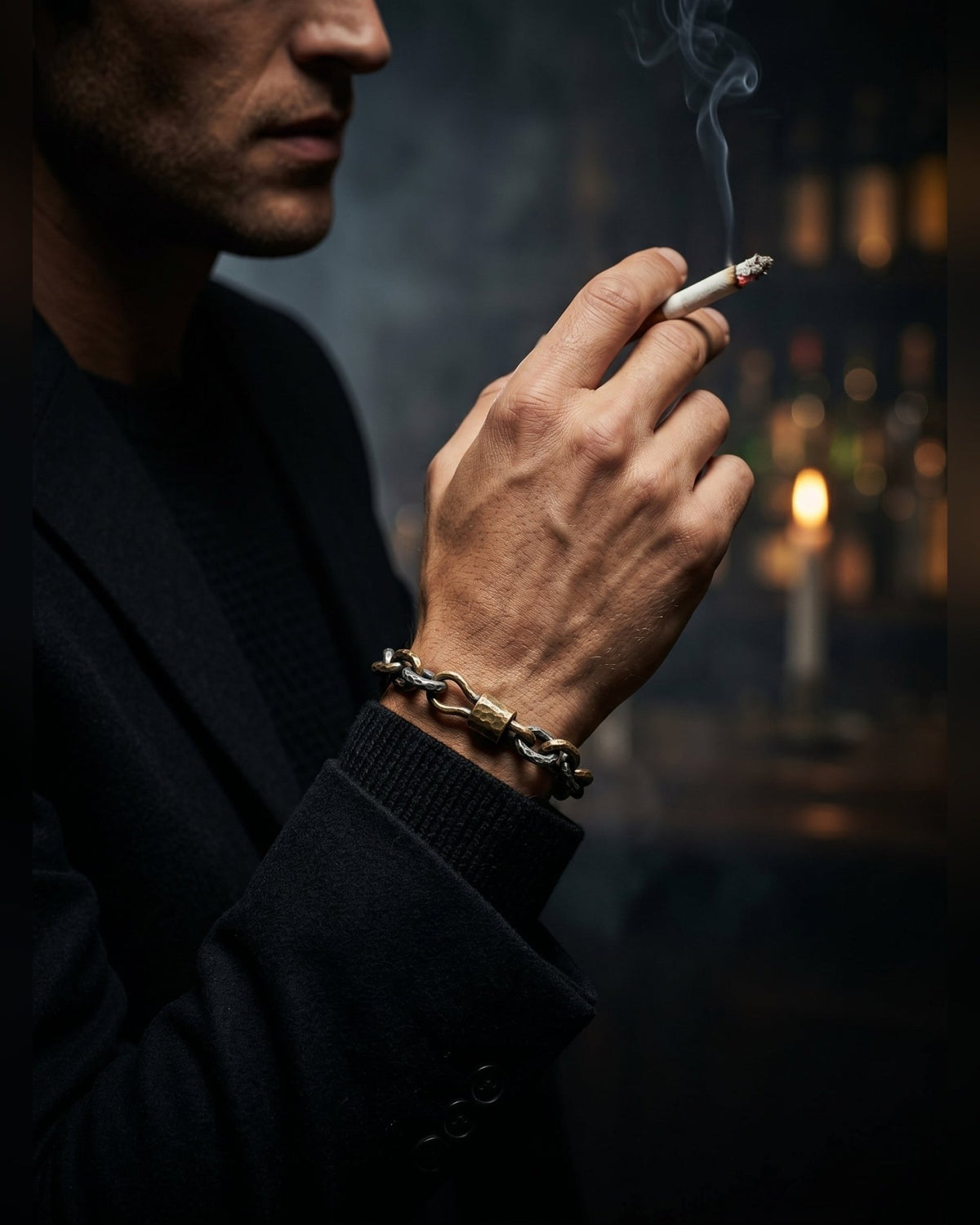 Bracciale Il Combattente — Argento e Bronzo Invecchiato Uomo | Made in Italy - BDG Accessories