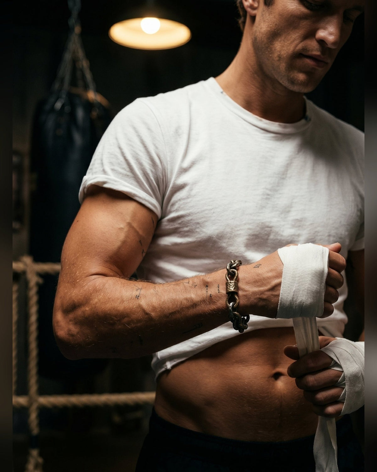 Bracciale Il Combattente — Argento e Bronzo Invecchiato Uomo | Made in Italy - BDG Accessories