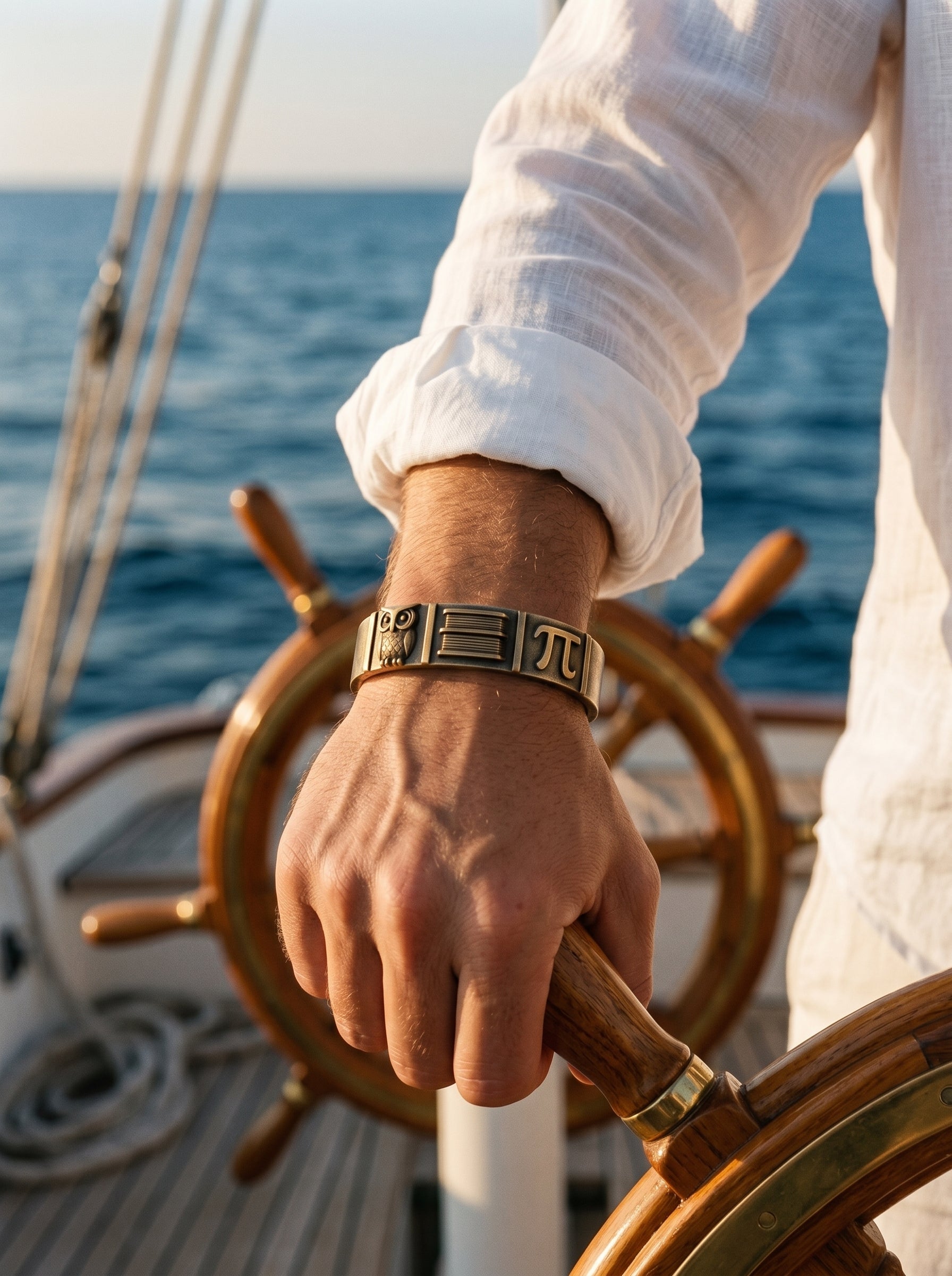 Bracciale Il Saggio Viaggiatore, Bracciale in Bronzo o in argento invecchiato - BDG Accessories