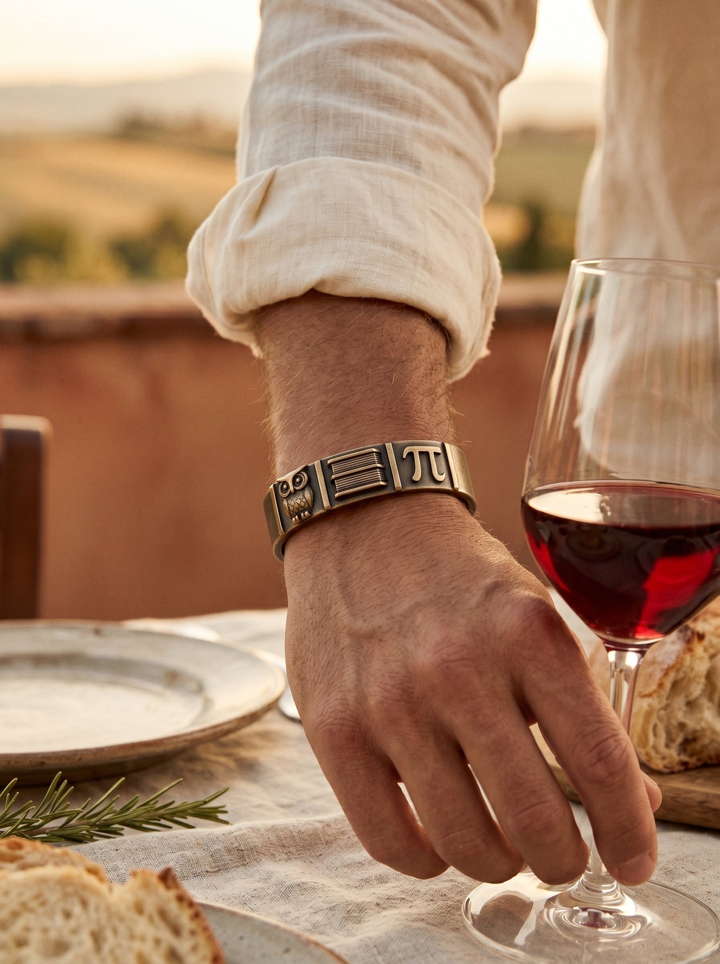Bracciale Il Saggio Viaggiatore, Bracciale in Bronzo o in argento invecchiato - BDG Accessories