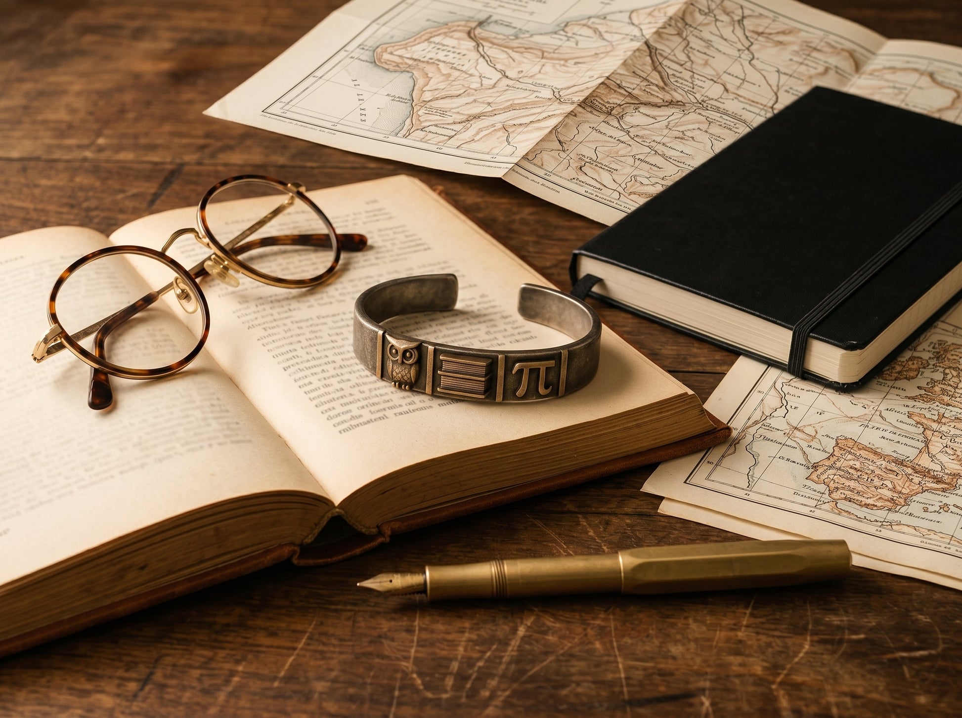 Bracciale Il Saggio Viaggiatore, Bracciale in Bronzo o in argento invecchiato - BDG Accessories