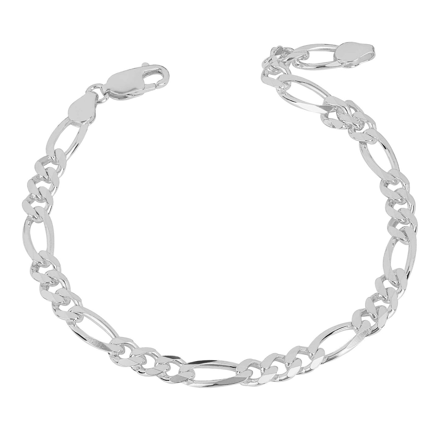 Bracciale In Argento Con Maglia Figaro Leggera - BDG Accessories