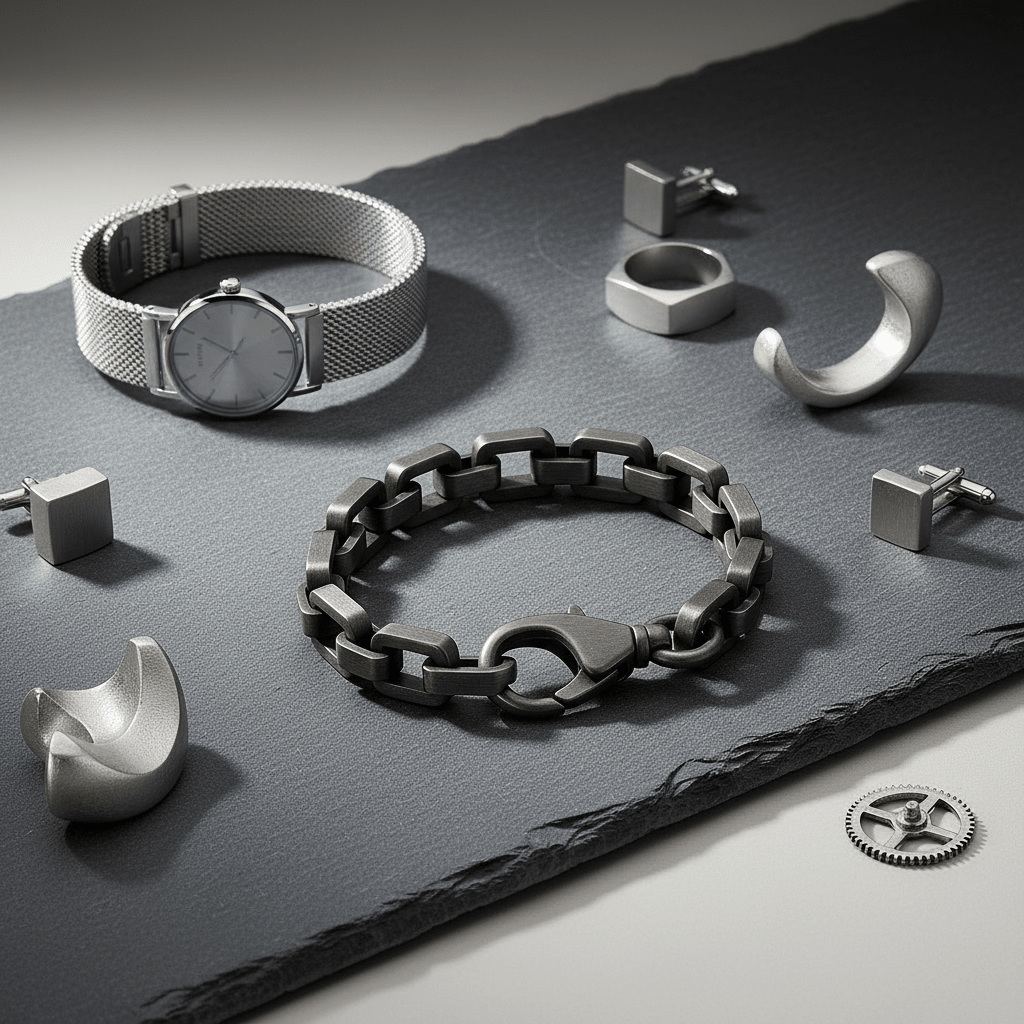 Bracciale L'Armatura. un bracciale forte in argento brunito spazzolato - BDG Accessories