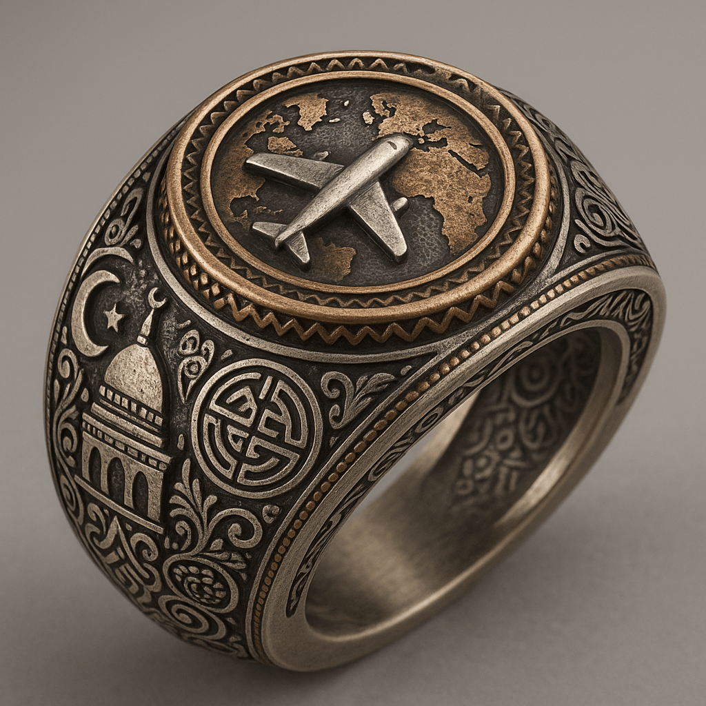 Chevalier Il viaggiatore - Anello in argento invecchiato o Bronzo vissuto - BDG Accessories