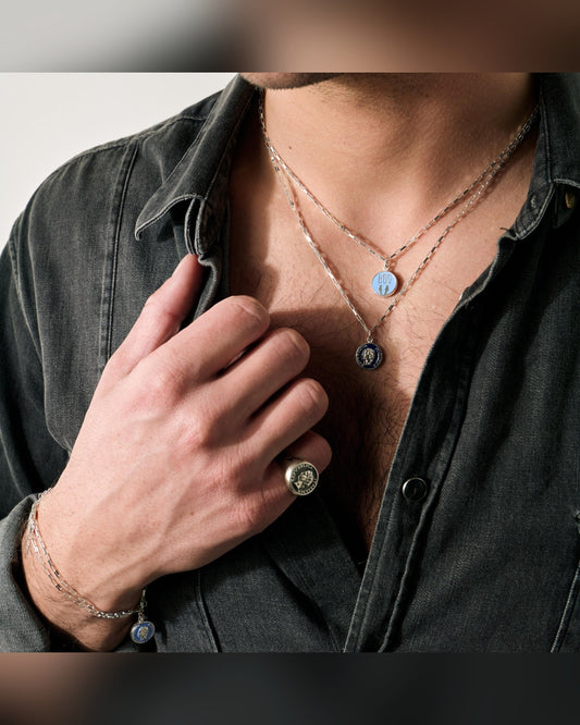Collana Dolce Vita — Argento 925 Smalto Uomo | Made in Italy