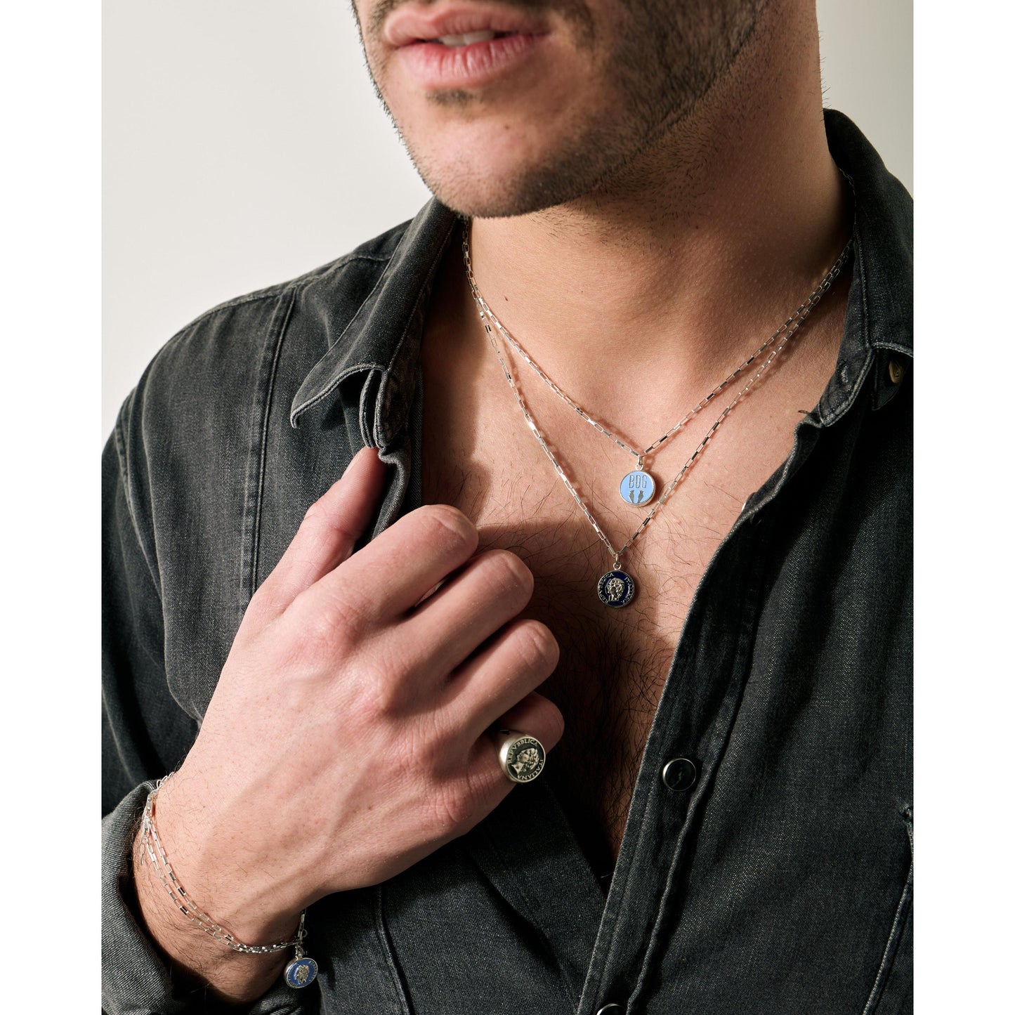 Collana Argento Smalto Dolce Vita Anni 50 Vintage BDG Accessories - BDG Accessories
