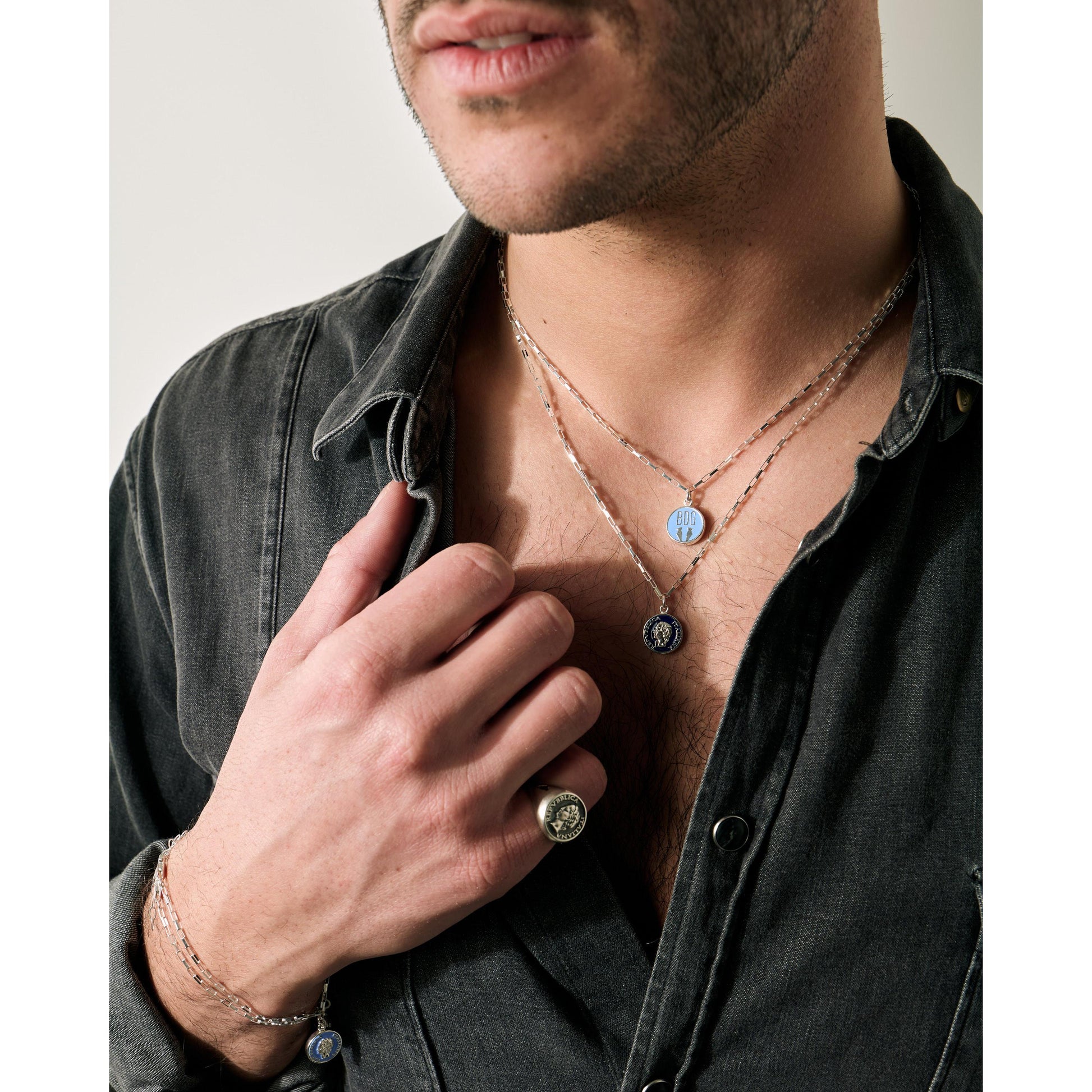 Collana Argento Smalto Dolce Vita Anni 50 Vintage BDG Accessories - BDG Accessories