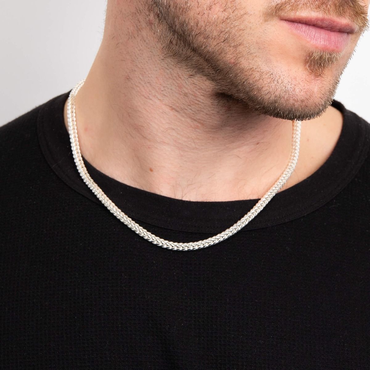 Collana Argento Uomo Coda Di Volpe Elegante - BDG Accessories